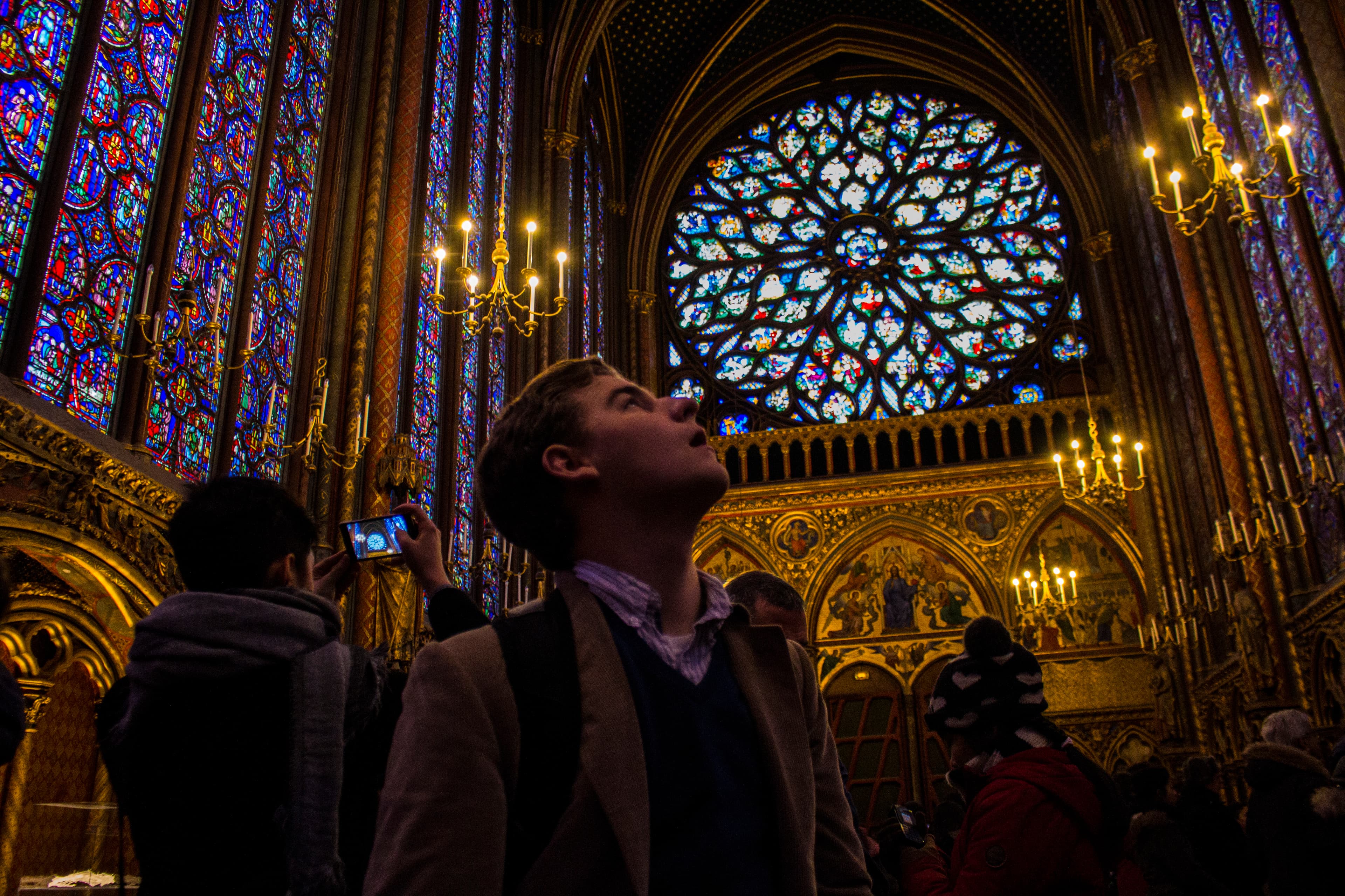 The breathtaking stained glass windows of the Sainte Chapelle