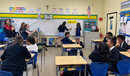 Students at Our Lady Queen of Angels